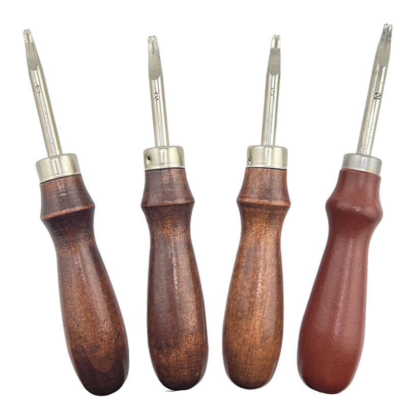 榉木柄皮革工具削边器手工DIY皮雕皮艺倒角皮具手动修边刀削薄器