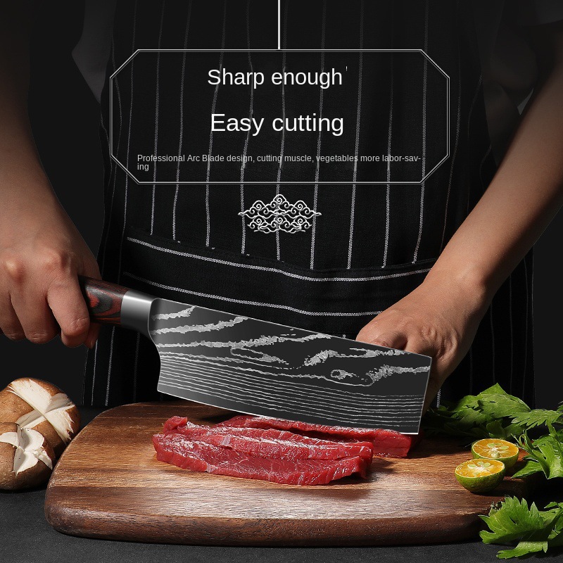 Damasco cuchillo de cocina de acero inoxidable cuchillo afilado de cocina doméstica cuchillo de corte para mujeres
