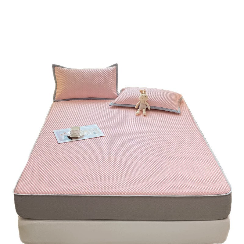 Summer sheet, mat, set, silk mattress, protective case, bedspread, 3 piece set, washable