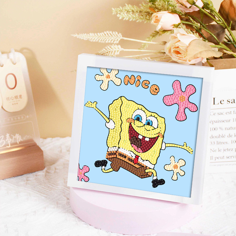 Diamante infantil DIY hecha a mano con material de marco paquete de dibujos animados Sanliou pegatinas de diamante regalo al por mayor pinturas de mampostería