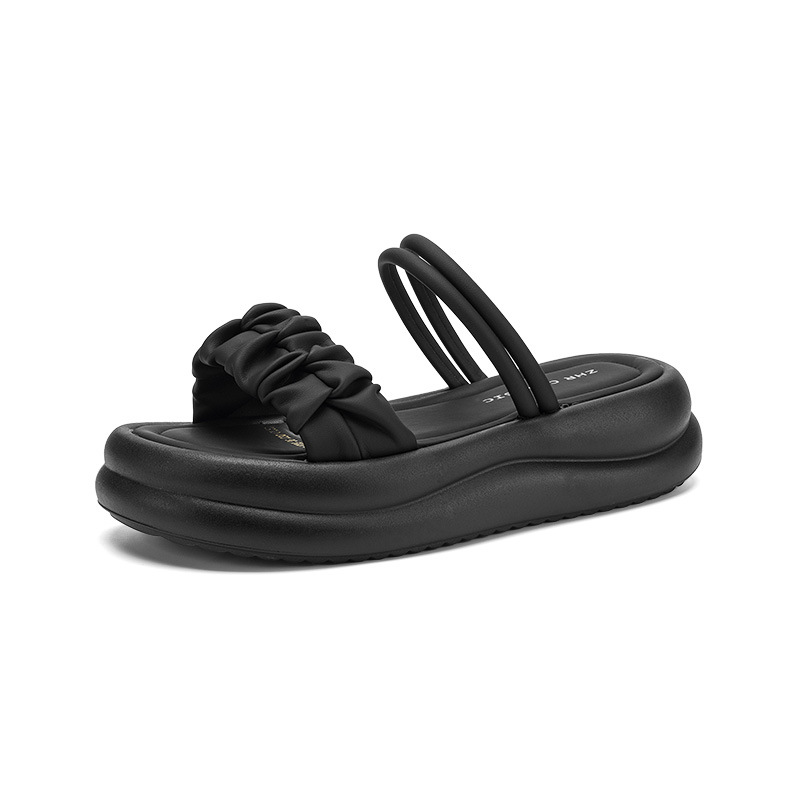 Dép sandal nữ xỏ ngón đế dày phong cách Hàn Quốc — M709 Màu be