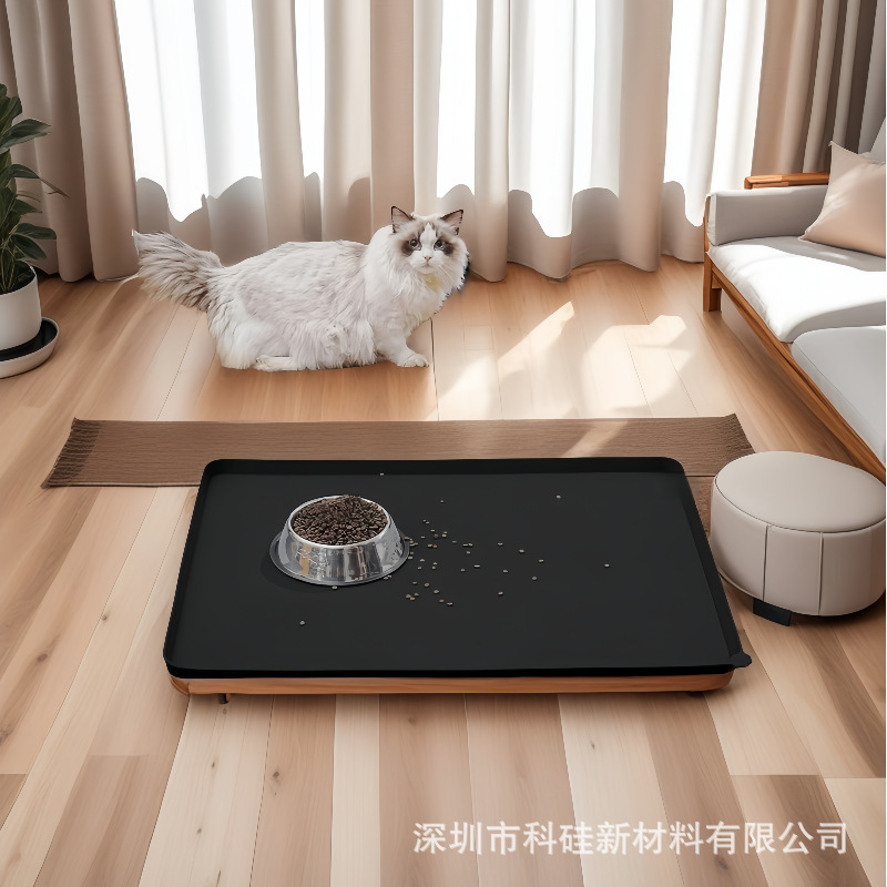 亚马逊硅胶宠物喂食垫防滑狗碗垫带边缘宠物食品垫猫狗食品垫现货|undefined