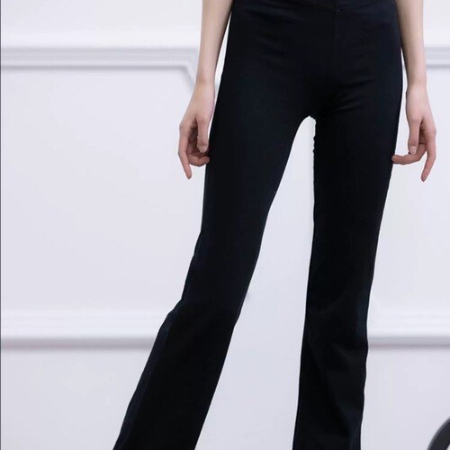 Dance Pants Cotton Practice Pants Figure Flare Pants Classical Folk Dance Latin Dance Square Dance Black Women's Long Pants