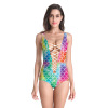 2024 Foreign Trade New Stock Source Shape Mermaid 3D Digital Printing Fish Scales Swimsuit B126-417