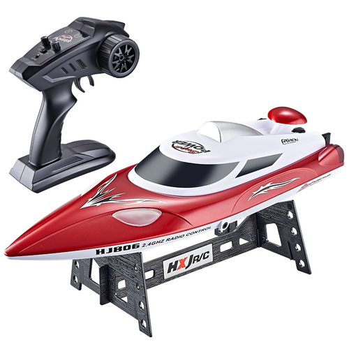 HJ806B remote control speed boat upgraded lithium battery lighting capsize reset water cooling speed 35 kilometers per hour large remote control boat