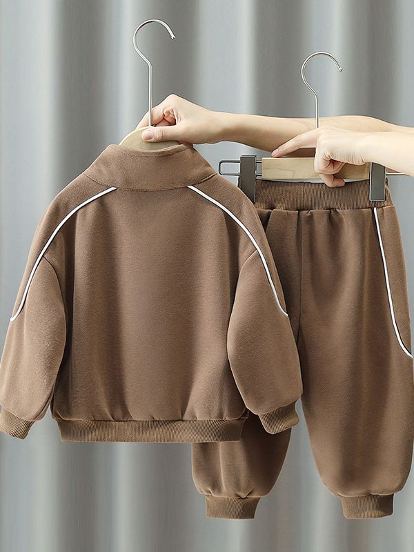 4266 primavera y otoño ropa traje 2023 nuevos niños estilo occidental suéter de la solapa del bebé guapo otoño deportiva