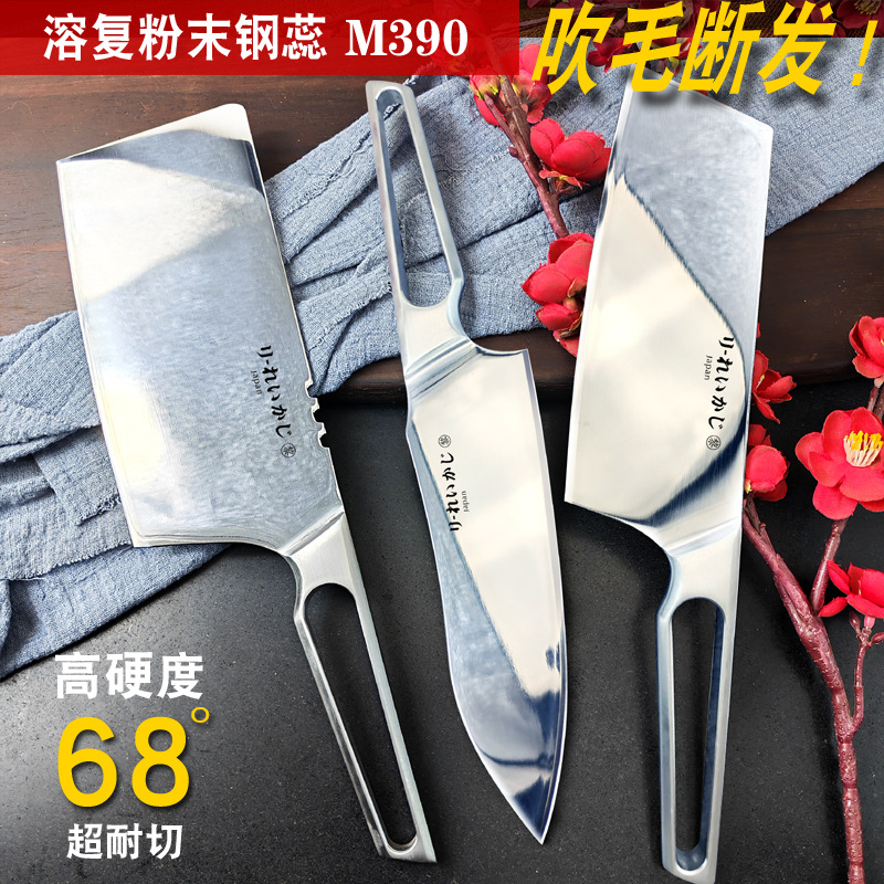 대외 무역 수출 M390 분말강 부엌칼 손으로 단조한 서양 요리사 칼 주방 요리 칼 스테인레스 스틸 칼