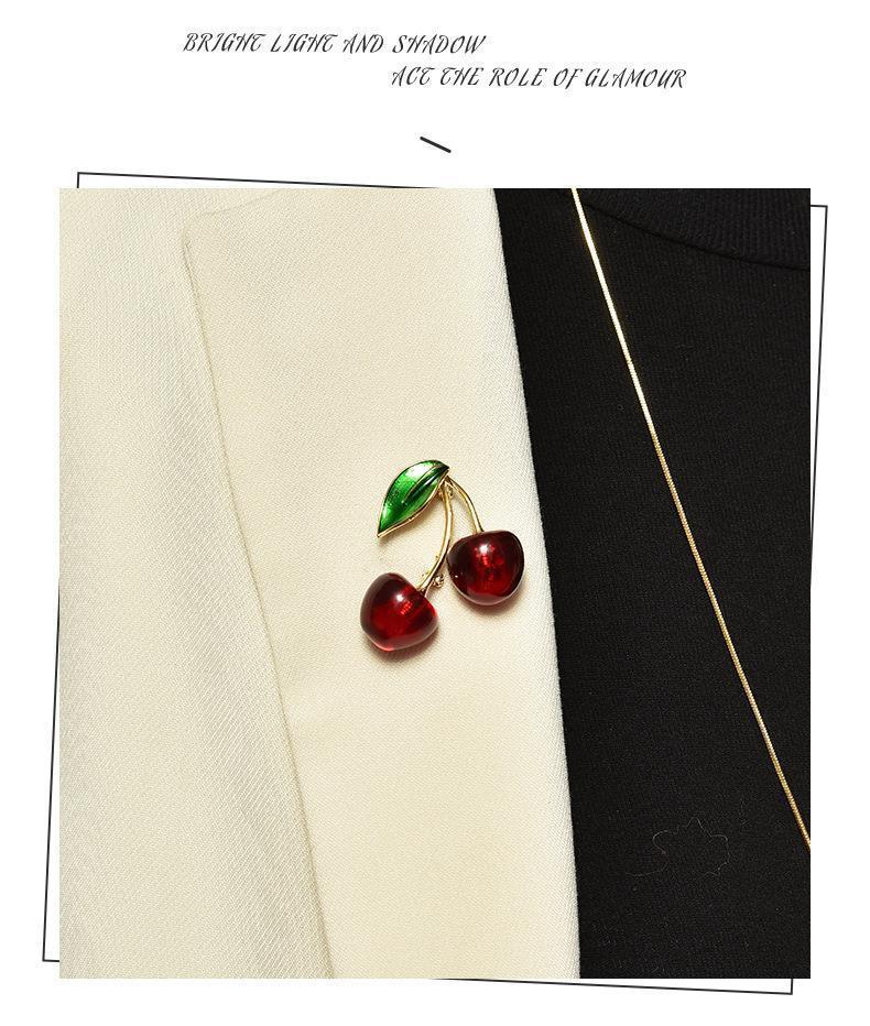25g Weight Alloy Pendant Material Artificial Gemstones Inlay Material Pendant Necklace Classification Elegant Sweet Cherry Artificial Gemstones Artificial Crystal Alloy Snake Chain Pendant Necklaces Wholesale