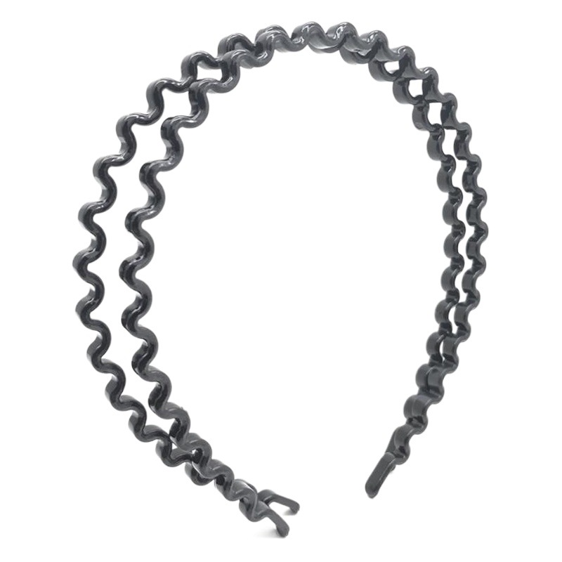 Plástico 0,8 pintura negra brillante fideos instantáneos diadema hebilla de cabeza un yuan una tienda de dos yuanes cabeza suministro de joyas