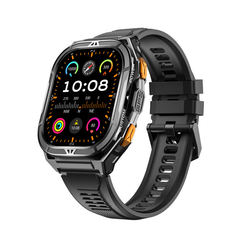 X5 Smartwatch Rugged Outdoor Watch AMOLED Screen GPS Altimeter Barometer Compass 5 ATM Waterproof_voghion.com