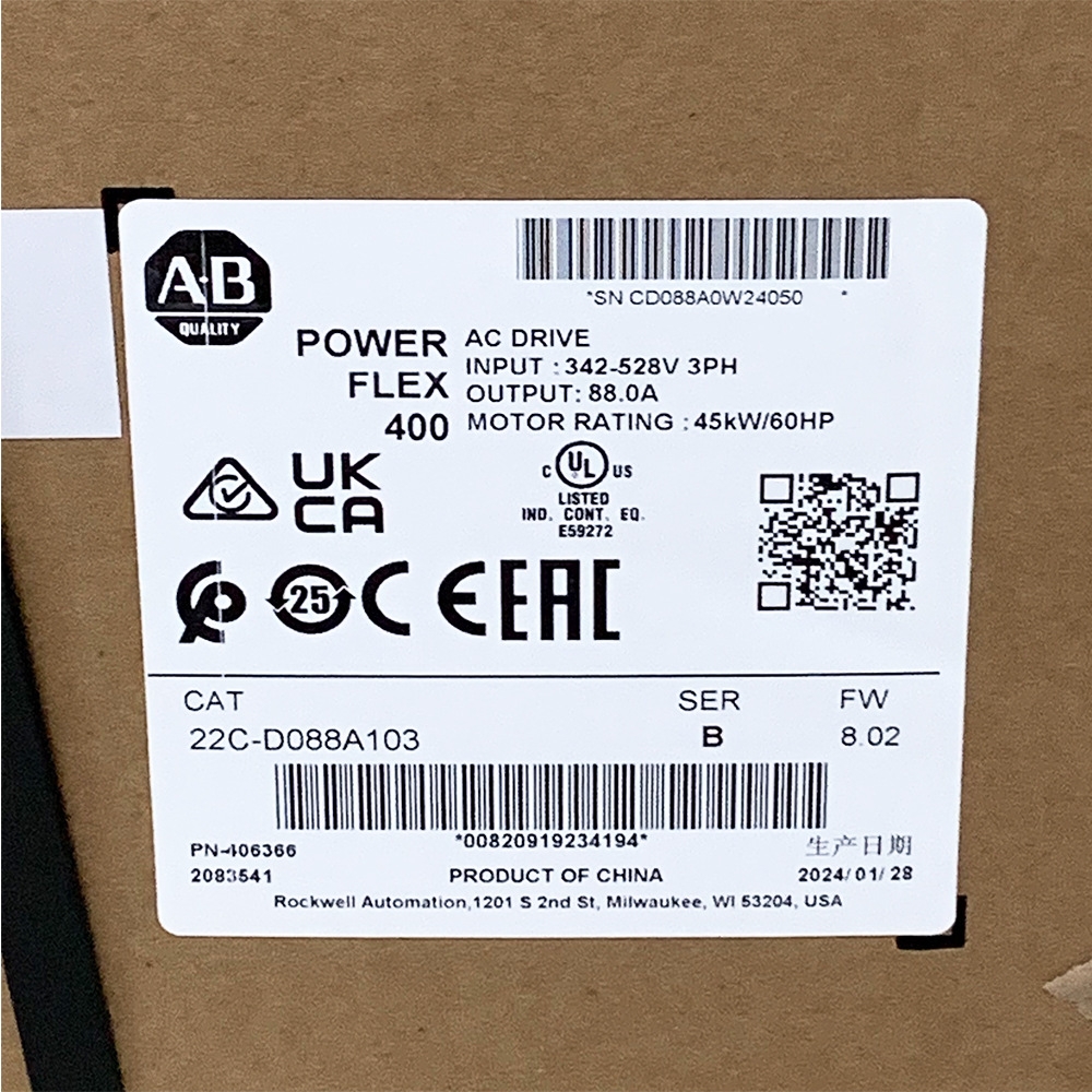 22C-D088A103变频器罗克韦尔Allen-Bradley全新未拆22CD088A103