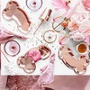 Amazon single party heterosexual paper plate covered film rose gold party decorative supplies disposable paper tray spot