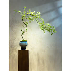 海虹景品流泉枫仿真绿植假花茶室装饰禅意玄关摆件小型禅意风