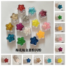 3克梅花瓶装金葱粉七彩幻彩闪粉美甲DIY水晶泥史莱姆填充闪粉材料