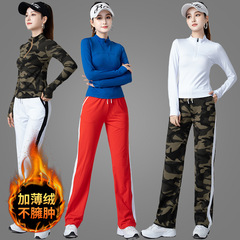 半拉鏈瑜伽服女長袖戶外晨跑運動上衣訓練健身服秋冬新款加絨外穿