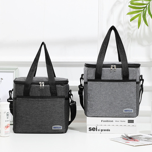 Cross-border hot selling lunch bag extra large capacity insulated bag thickened aluminum foil picnic ice bag square insulated bag