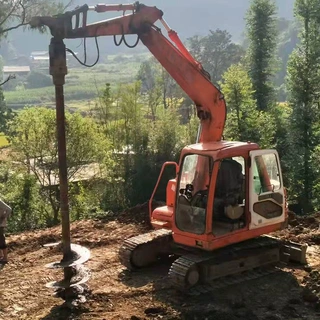 中拓挖掘机用螺旋钻机 液压螺旋探钻机 液压动力头螺旋打桩机