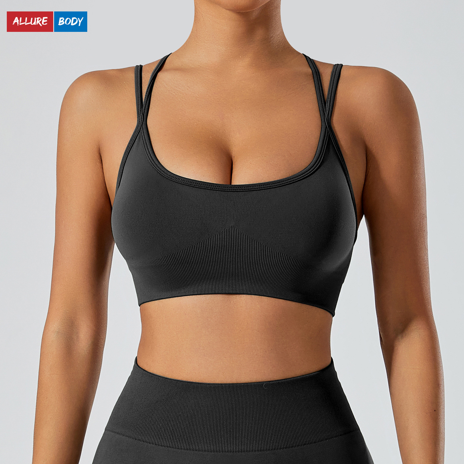 En stock verano belleza espalda multi-Correa Cruz sujetador desgaste exterior a prueba de golpes correr ropa de entrenamiento ropa interior deportiva ropa de yoga chaleco