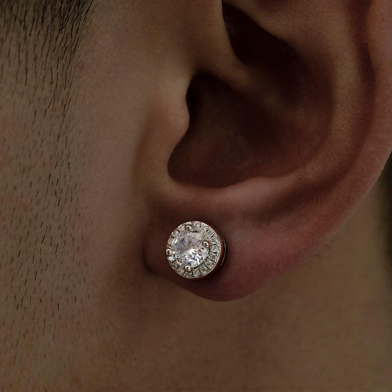 Stud Earrings Men's Personality Light Luxury High-end Temperament Niche Design All-match Fashion Simple Cold Style