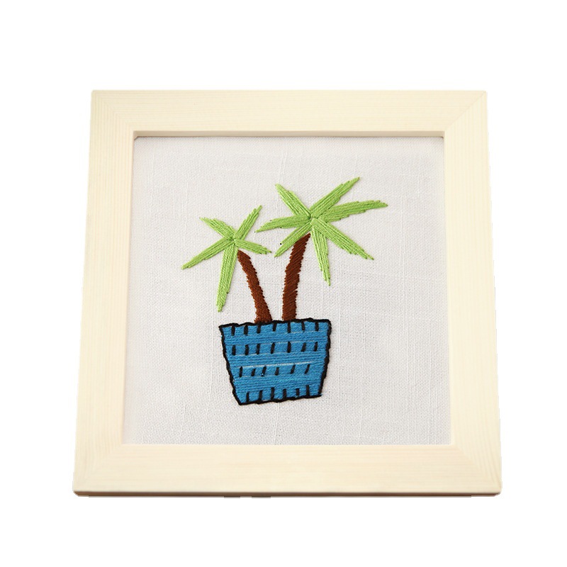 Bordado hecho a mano DIY material paquete niños estudiante de punto de cruz tridimensional de tela Europea bordado creativo colgando pintura