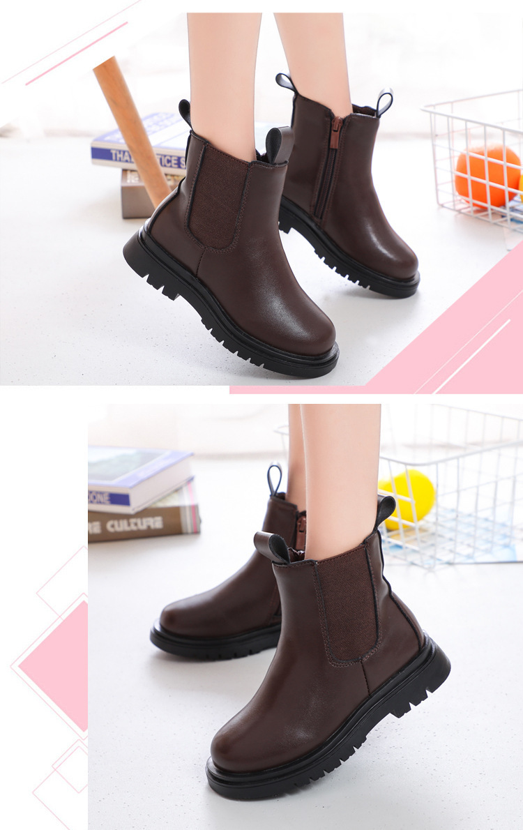 Kinderstiefel Aus Leder Für Den Herbst Und Winter Mit Weicher Sohle_voghion.com