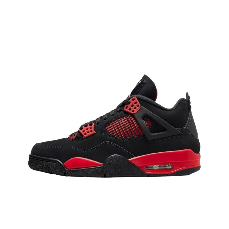 Putian Pure Original Aj4 Mid-Top Men's Basketball Shoes Red Cement Midnight Blue Oreo Joe 4 Air Cushion Women's Sports Shoes