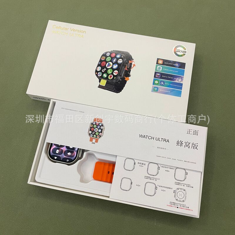 Cross-Border Cd200 Smart Watch Ultra Touch Button Amoled Screen 5g Cellular Version Card Download Export