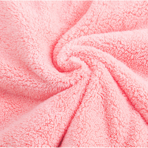 Household plain cartoon water-absorbent quick-drying hair towel double-layer coral velvet shower cap dry hair cap for women thickened and super strong