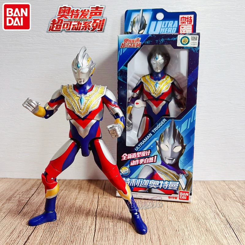 Bandai, Ultra, подвижная минифигурка, Ultraman Tiga, игрушка, издаёт звуки