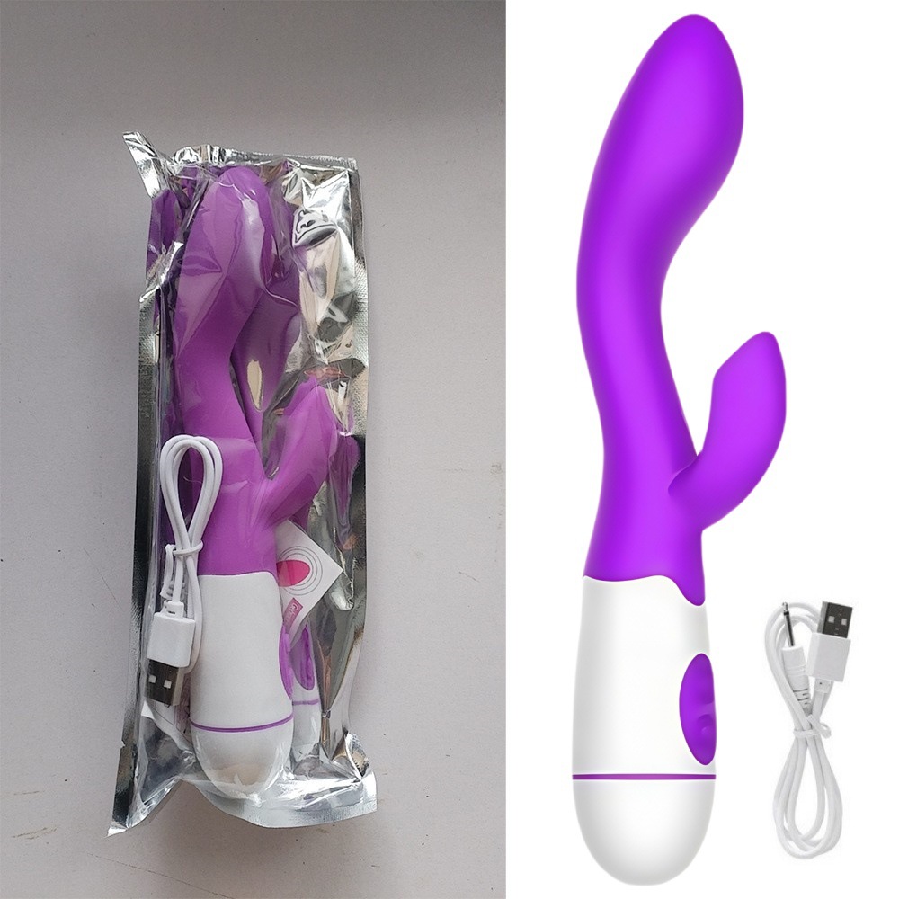 Carga punto G doble vibración simulación de moda vibración AV varilla de masturbación de silicona para adultos juguetes sexuales fábrica al por mayor