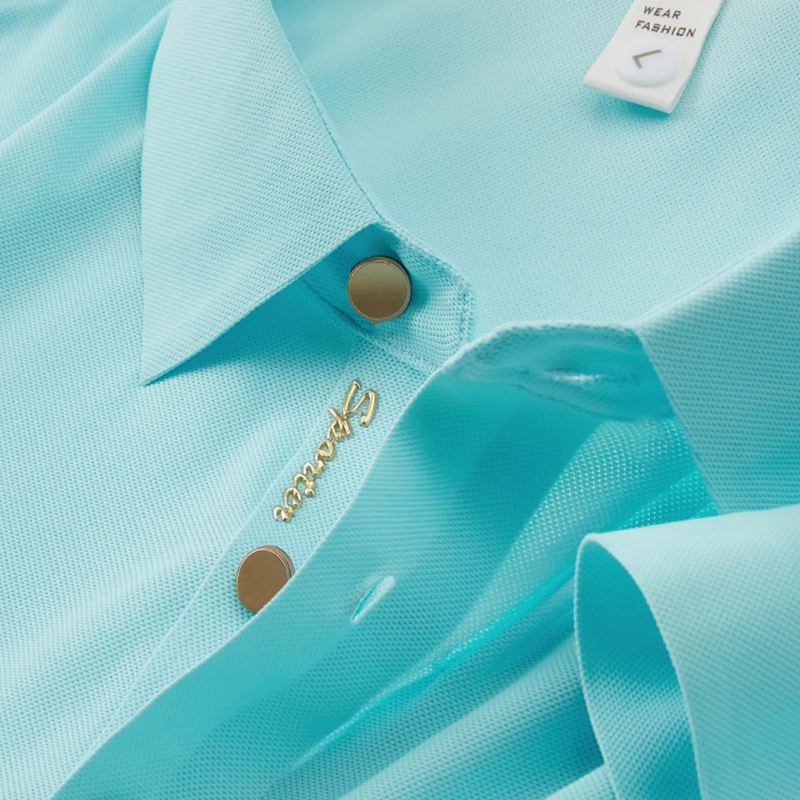 Summer Ice Silk Short-Sleeved Polo Shirt for Men 2025 New Style Seamless Elastic Business Casual Lapel T-Shirt Top Thin