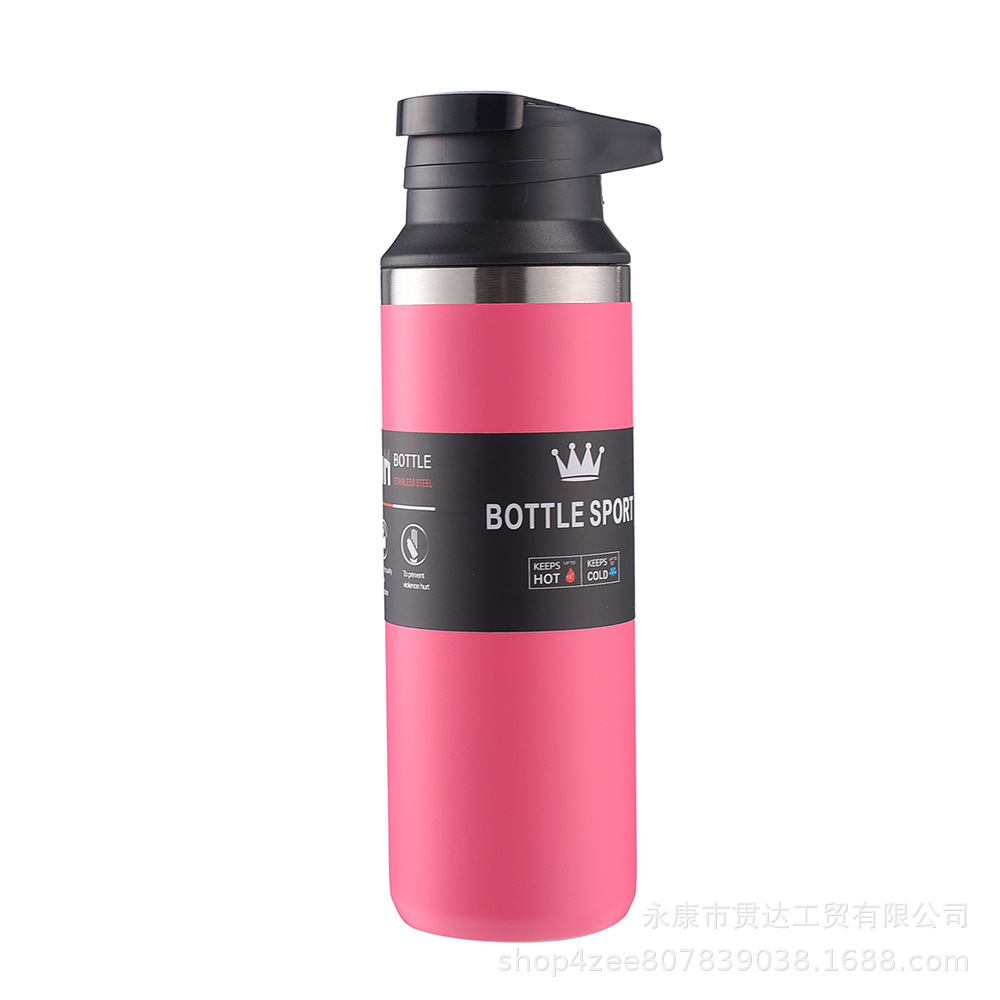 Venta caliente transfronteriza Taza de vacío de acero inoxidable 304 Taza de manija portátil Olla de montañismo de gran capacidad Taza de coche de deportes al aire libre