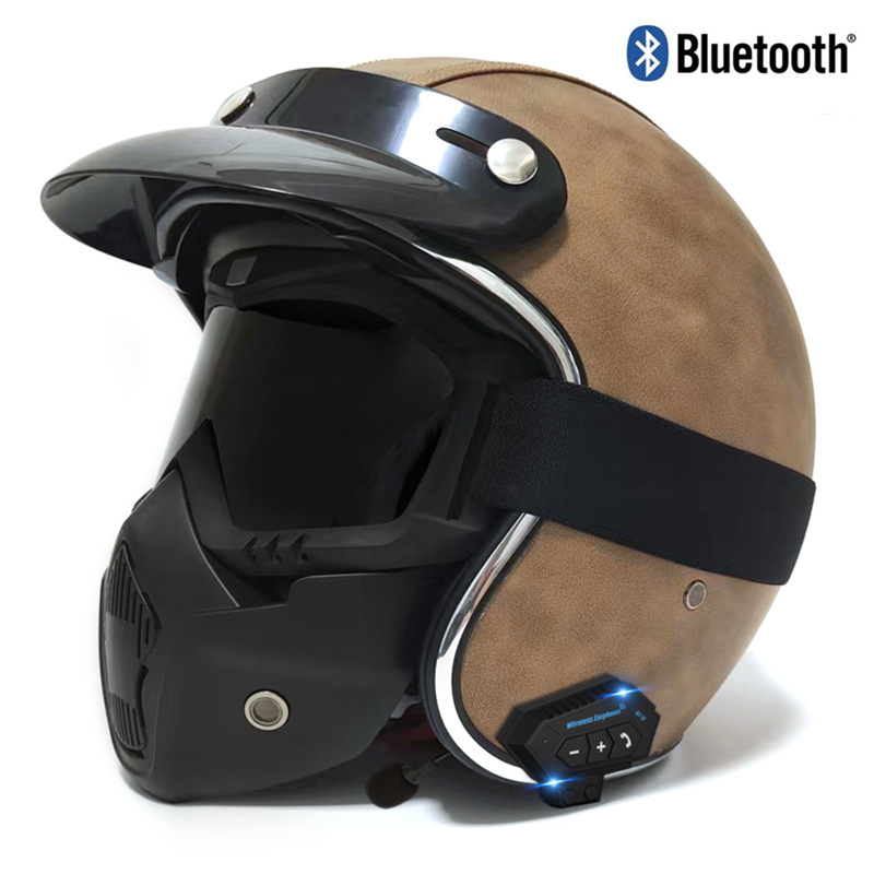 다크 브라운 가죽 [블루투스] 마스크