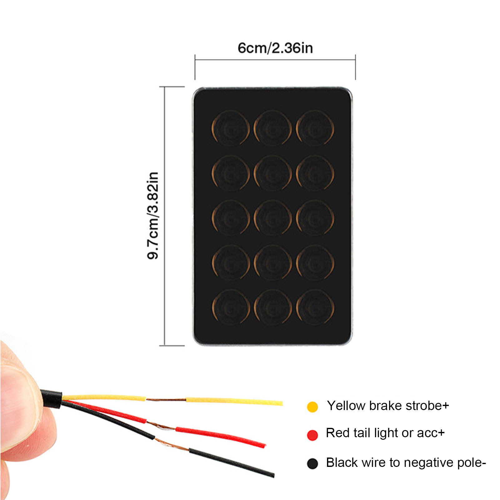 F1 Led luz de freno la motocicleta del coche indicador estacionamiento advertencia luz trasera cuadrada marcha atrás estroboscópica
