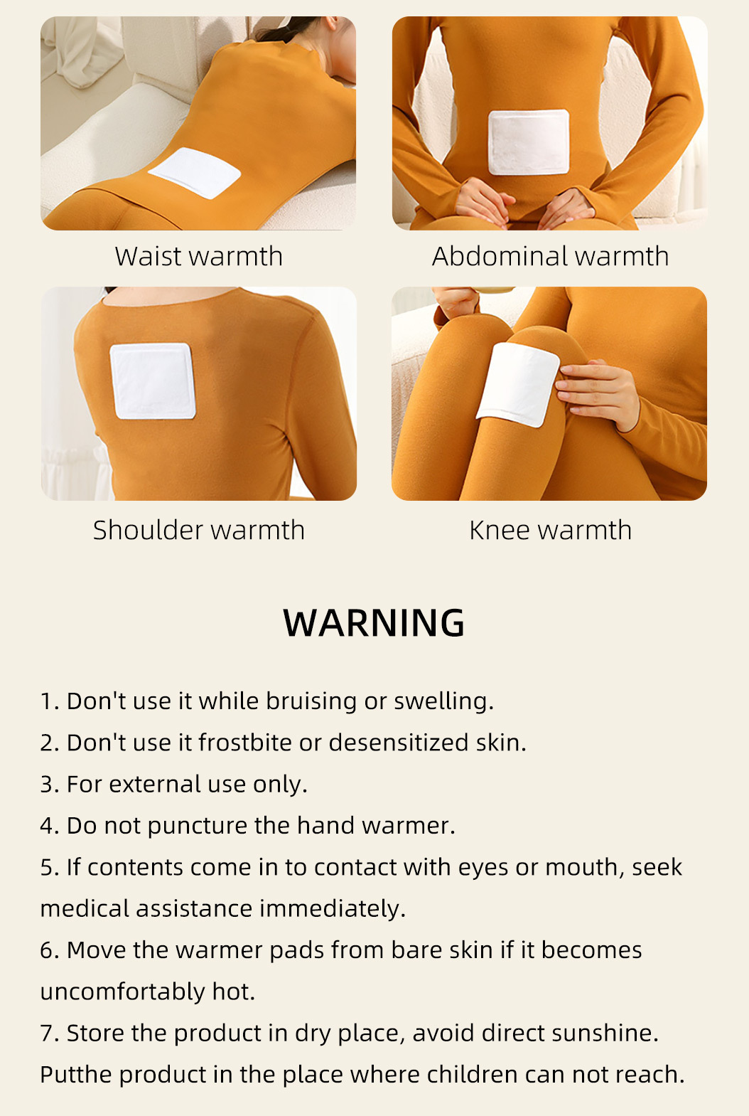 Adhesive Body Warmers Self Heating Warm Patch 8 to 10 Hours for Winter Outdoor Use preparation