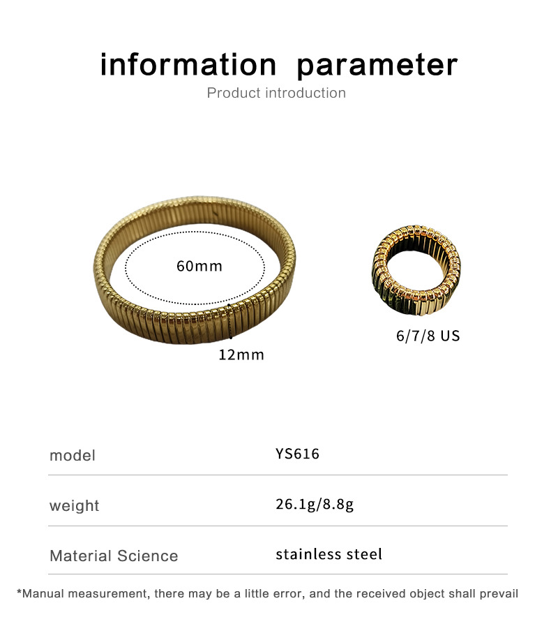 12g Weight Commute Geometric Titanium Steel Plating Rings Bracelets
