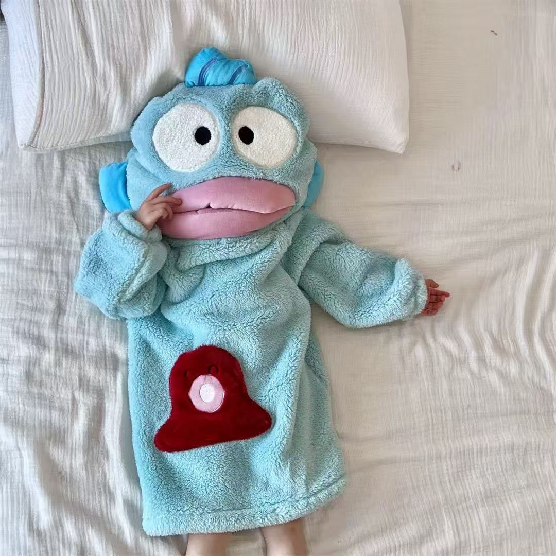 Children's Sky Blue Big Mouth Fish Robe