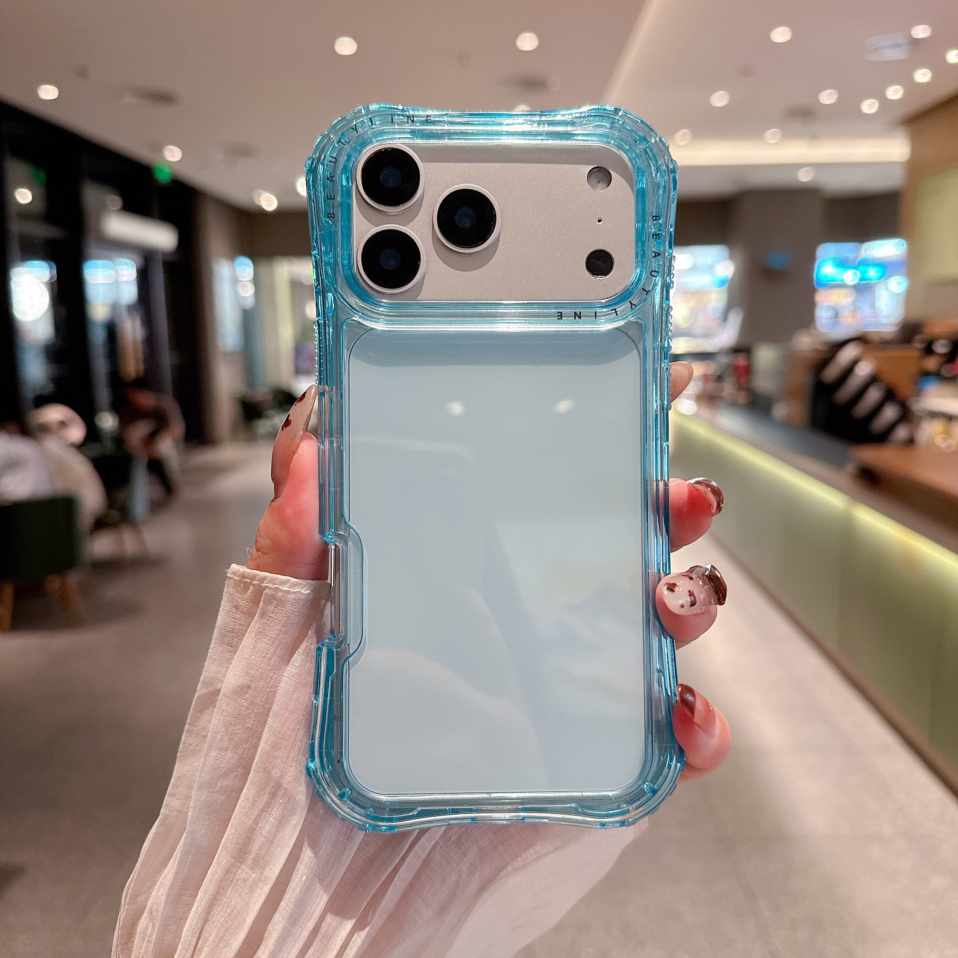Comercio exterior transfronterizo de América del Sur para iPhone 17 Pro Max cintura 3 en 1 caso de teléfono móvil transparente del mismo color