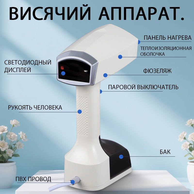 Çapraz Sınır Yeni Model Taşınabilir Asılı Buharlı Ütü Ev Kullanımı Buhar Elektrik Ütüsü Taşınabilir Buharlı Ütü Makinesi Kuru-Islak İkili Kullanım Ütüsü
