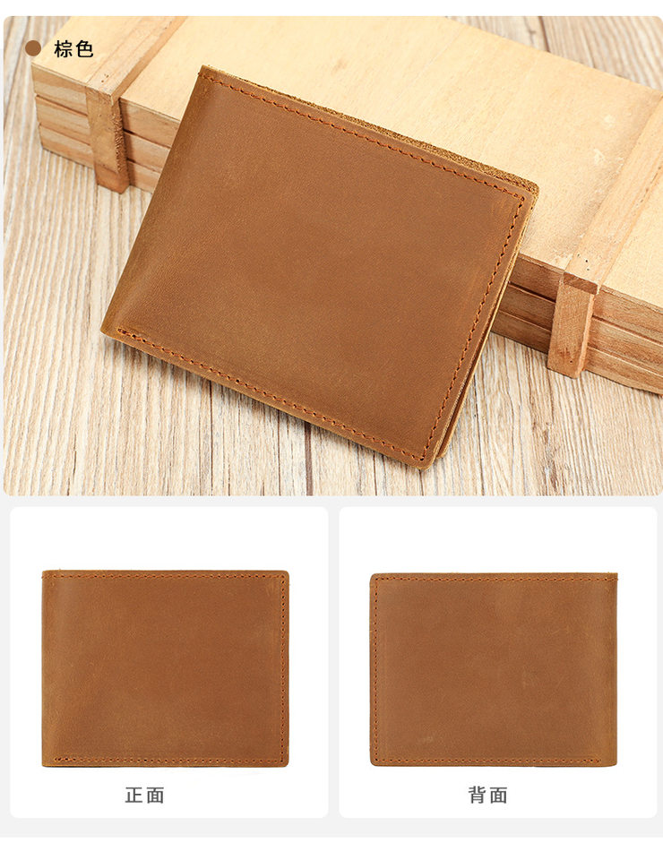 Ví nam ngắn gập đôi da bò thật cao cấp , ví da handmade nhiều ngăn — 1330 màu cà phê đậm, 1330 màu nâu, màu nâu, nâu sẫm chi tiết 16
