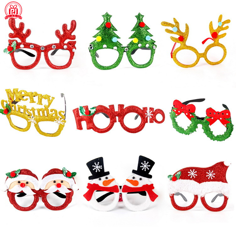 Ensemble de lunettes de décoration de Noël pour adultes et enfants, cadeau créatif pour fête, bandeau, boucle, anneau, chapeau_voghion.com