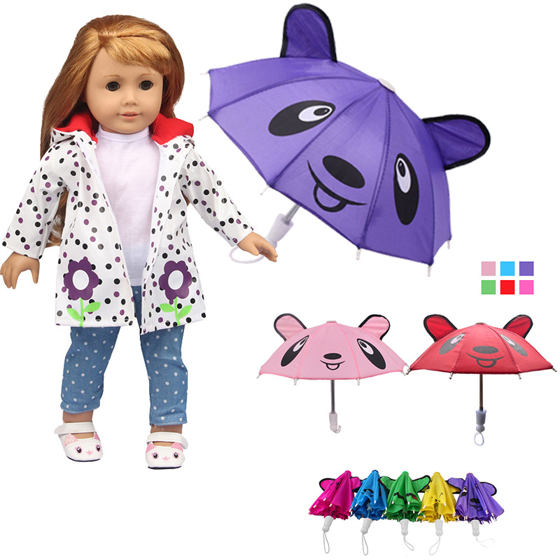 18 pulgadas muñeca paraguas American Girl muñeca juguete accesorios 20cm algodón muñeca vestir paraguas Accesorios