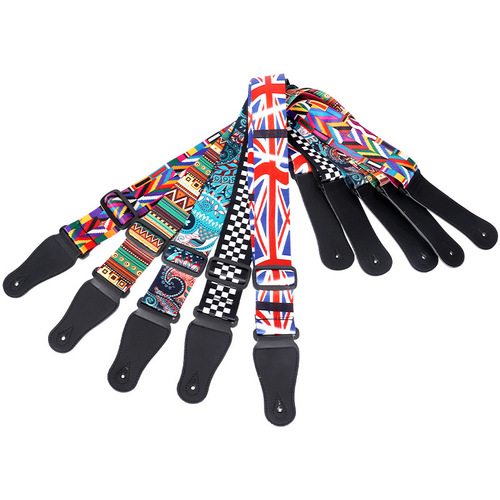 Guitar strap heat transfer ethnic style printed shoulder strap printed classical guitar strap electric acoustic guitar universal strap