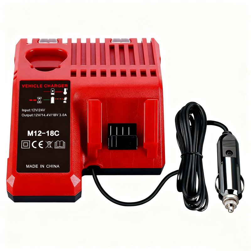 Suitable for Milwaukee, Dewalt, Makita, Ryobi Car Charger, Small Mini Portable Charger 110-230V Suitable for Milwaukee, Dewalt, Makita, Ryobi Car Charger, Small Mini Portable Charger 110-230V