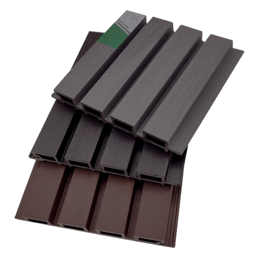 Tablero de madera-plástico co-extruido de segunda generación Tablero DE LA Gran Muralla 219*26 tablero de rejilla cóncavo convexo decoración del hogar tablero de pared interior al aire libre anticorrosión Madera