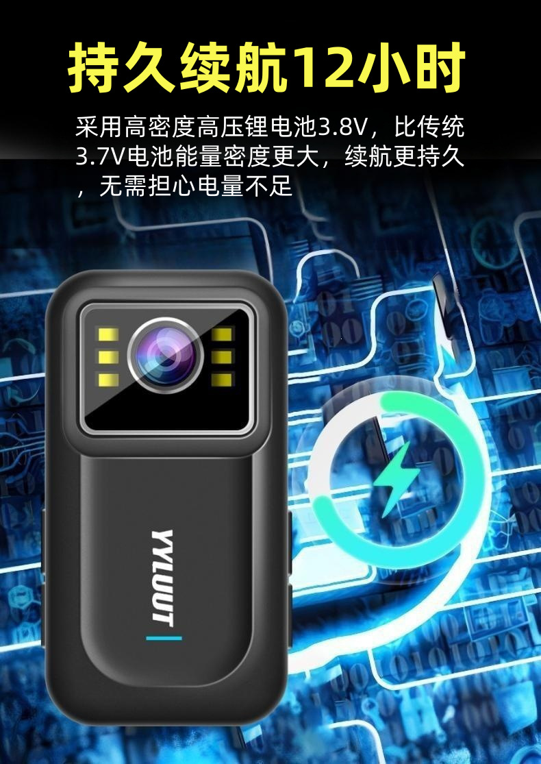 Suitable for Zoff L9 action camera, motorcycle dashcam, wearable on the chest, high-definition, anti-shake, other 2 small
