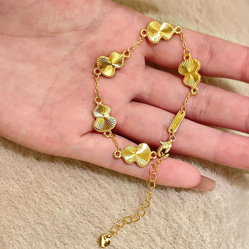 Gold and Jade Are Full of Wealth ~ High-Looking Laser Gourd Bracelet for Women, Accessible Luxury Niche Exquisite Hand Jewelry, Elegant and High-End Accessories