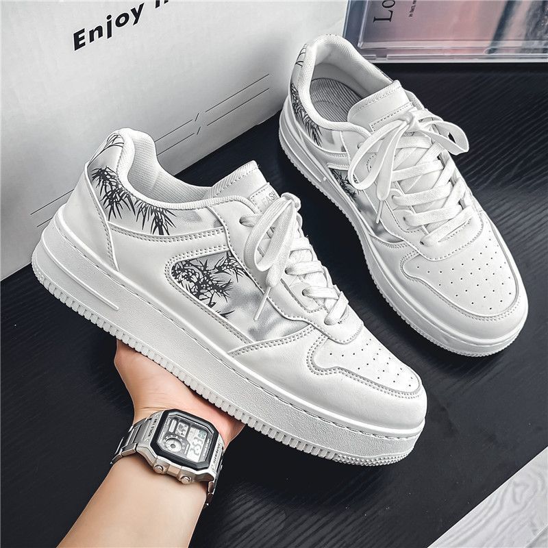 Chinese Style Ink Painting Sneakers 2025 New Men's Shoes High-Value Trendy Versatile Casual Shoes Student Sports Trendy Shoes Chinese Style Ink Painting Sneakers 2025 New Men's Shoes High-Value Trendy Versatile Casual Shoes Student Sports Trendy Shoes
