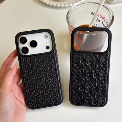 New Leather Trendy Brand Chrome Hearts 17 Promax Phone Case 13 Suitable for Apple iPhone 16 Cross-Border Anti-Drop Cover