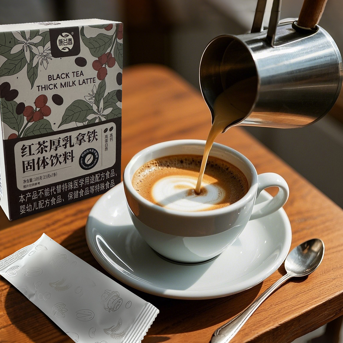 咖啡速溶咖啡红茶厚乳拿铁奶香味奶茶卡布奇诺粉冲剂爆款批发代发